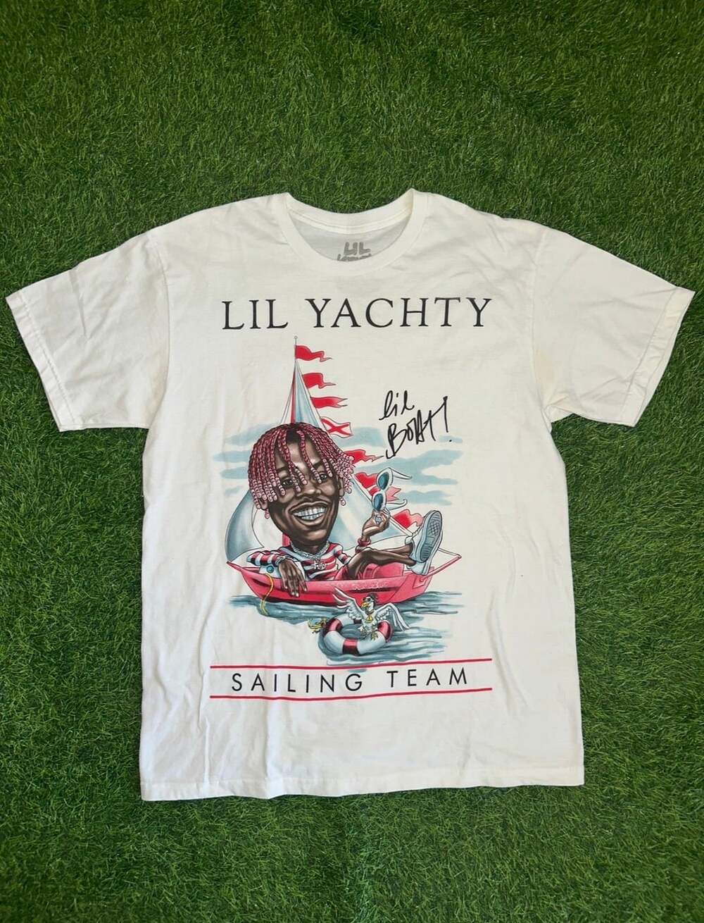 Lil Yachty Sailing Team Graphic T-Shirt Size L White